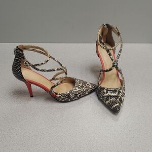 L A.M.B Elegant Snakeskin Patterned Heels